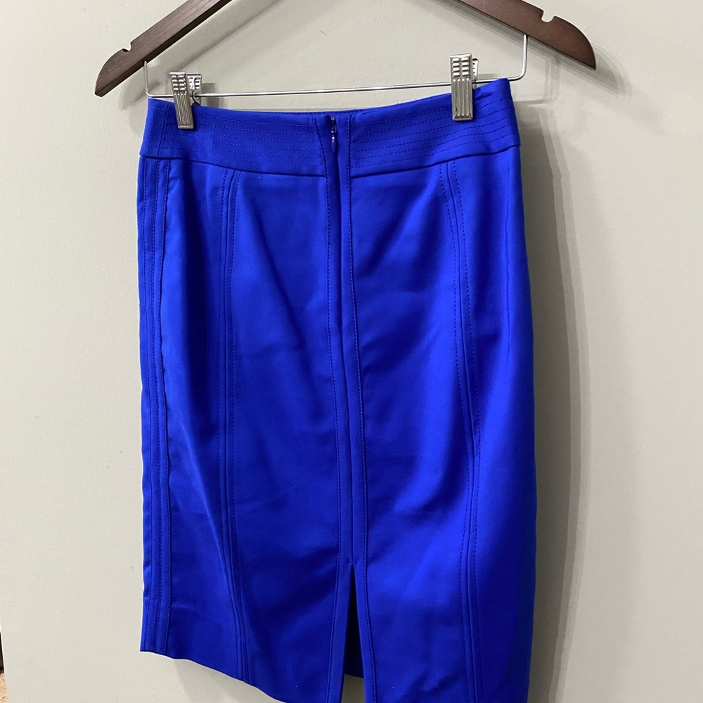 White House Black Market Blue Pencil Skirt. Women’s size 0- NWT - Picture 3 of 16